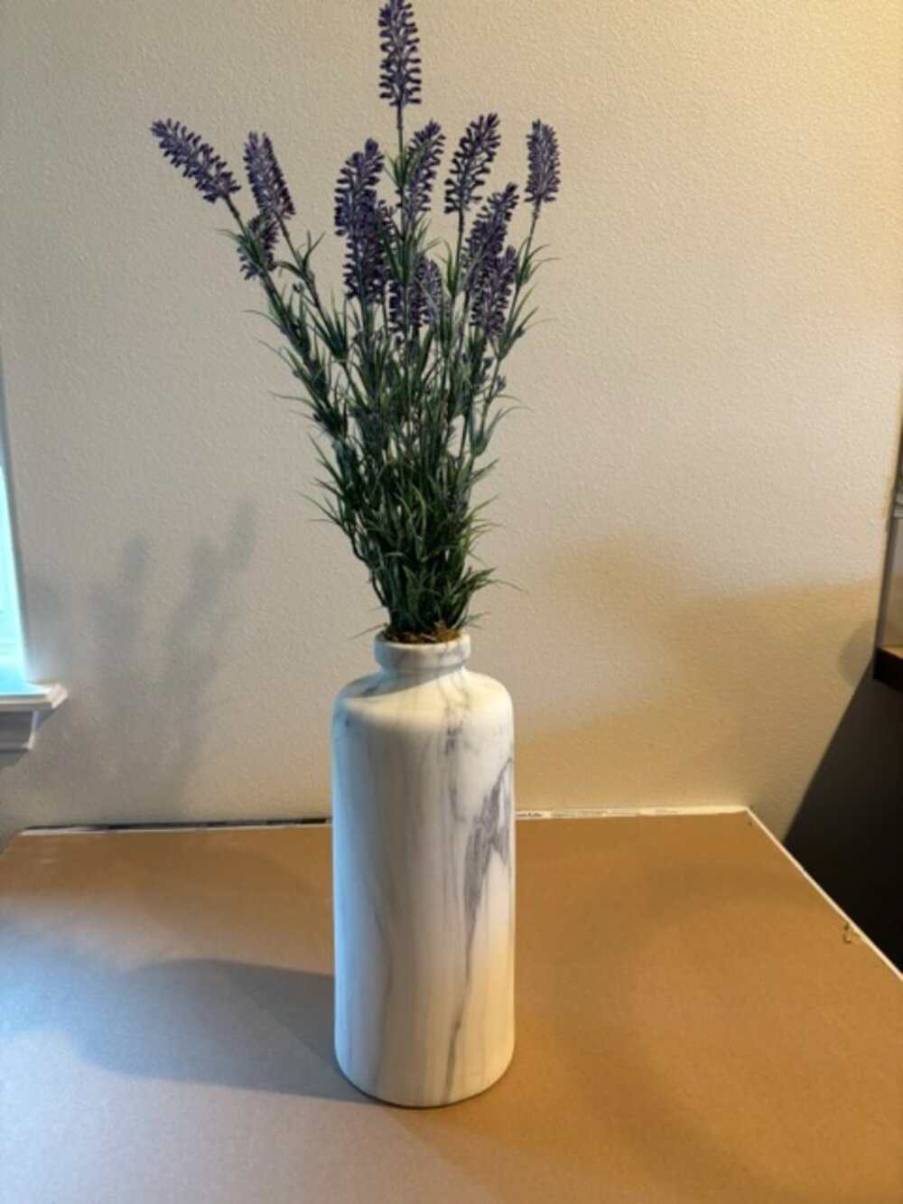 Ceramic/Stoneware Vase w/Removable Artificial Flowers, Lilacs
